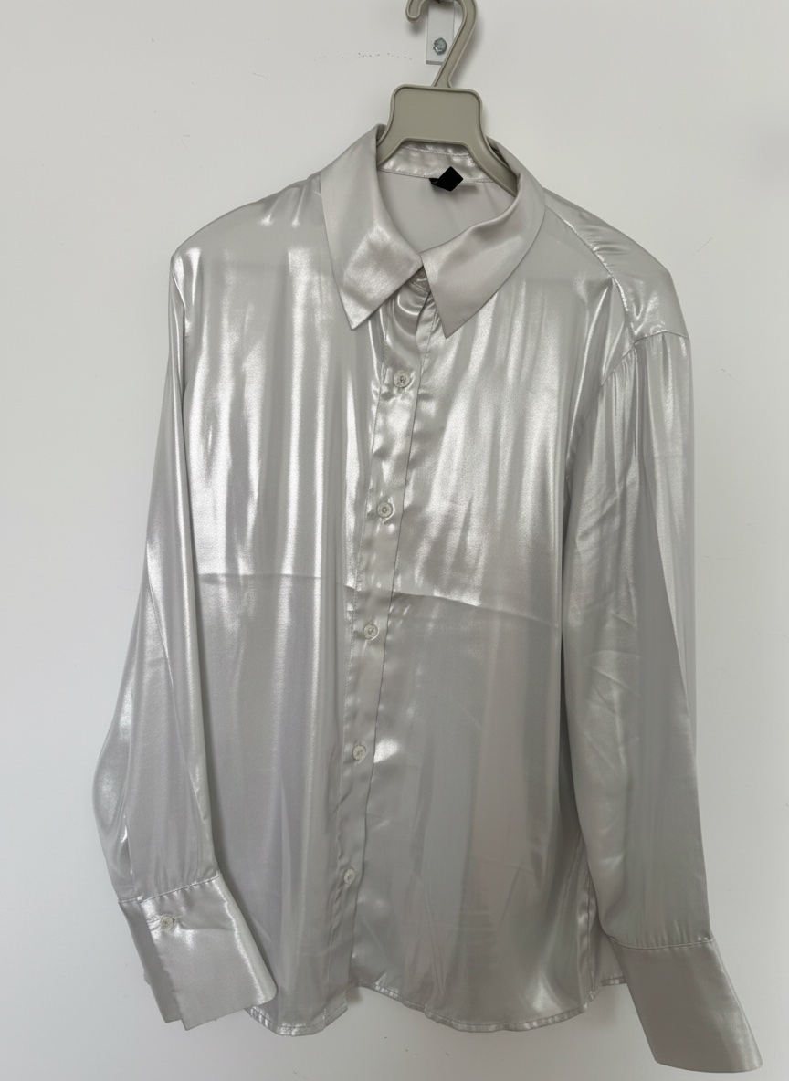 Chemise HM blanche argentee