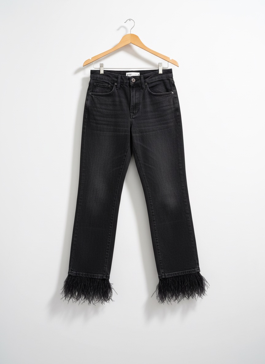 Jean zara avec plumes