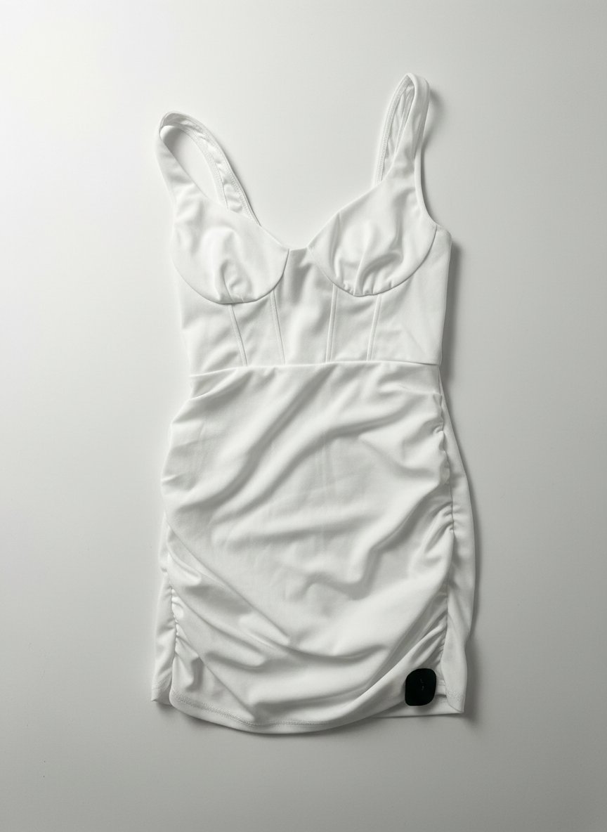Robe shein courte blanche