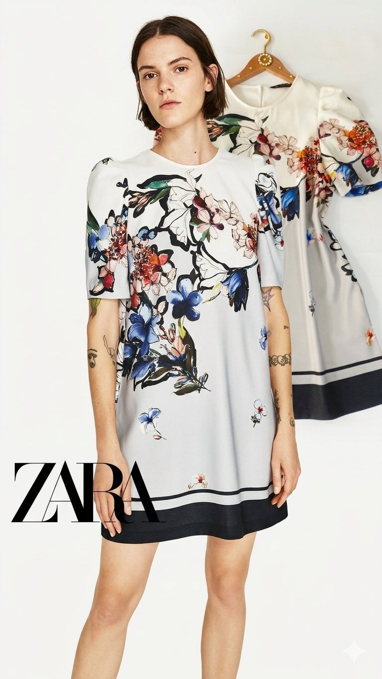 Zara midi dress floral