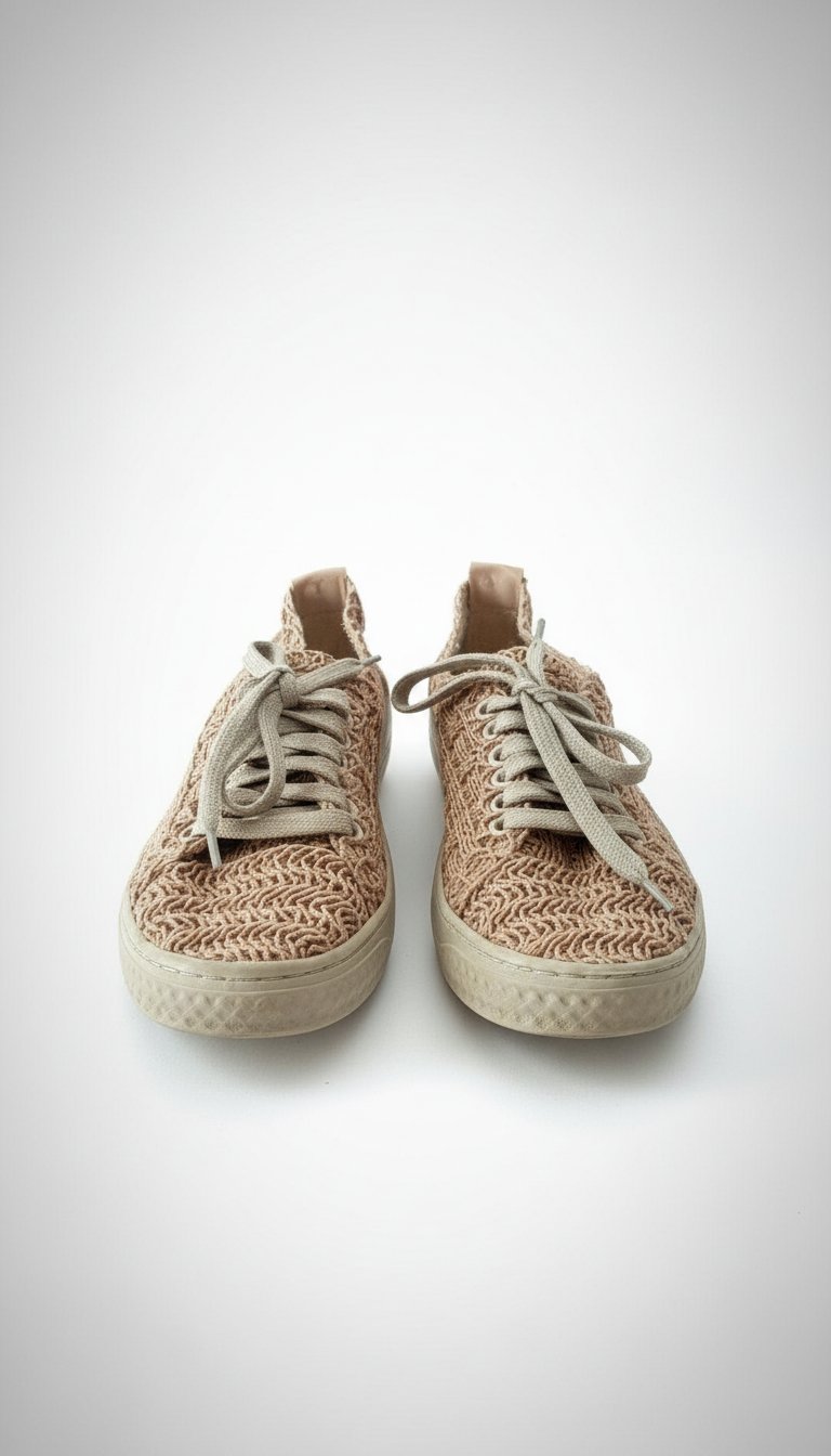 Baskets casual en maille beige 🤍
