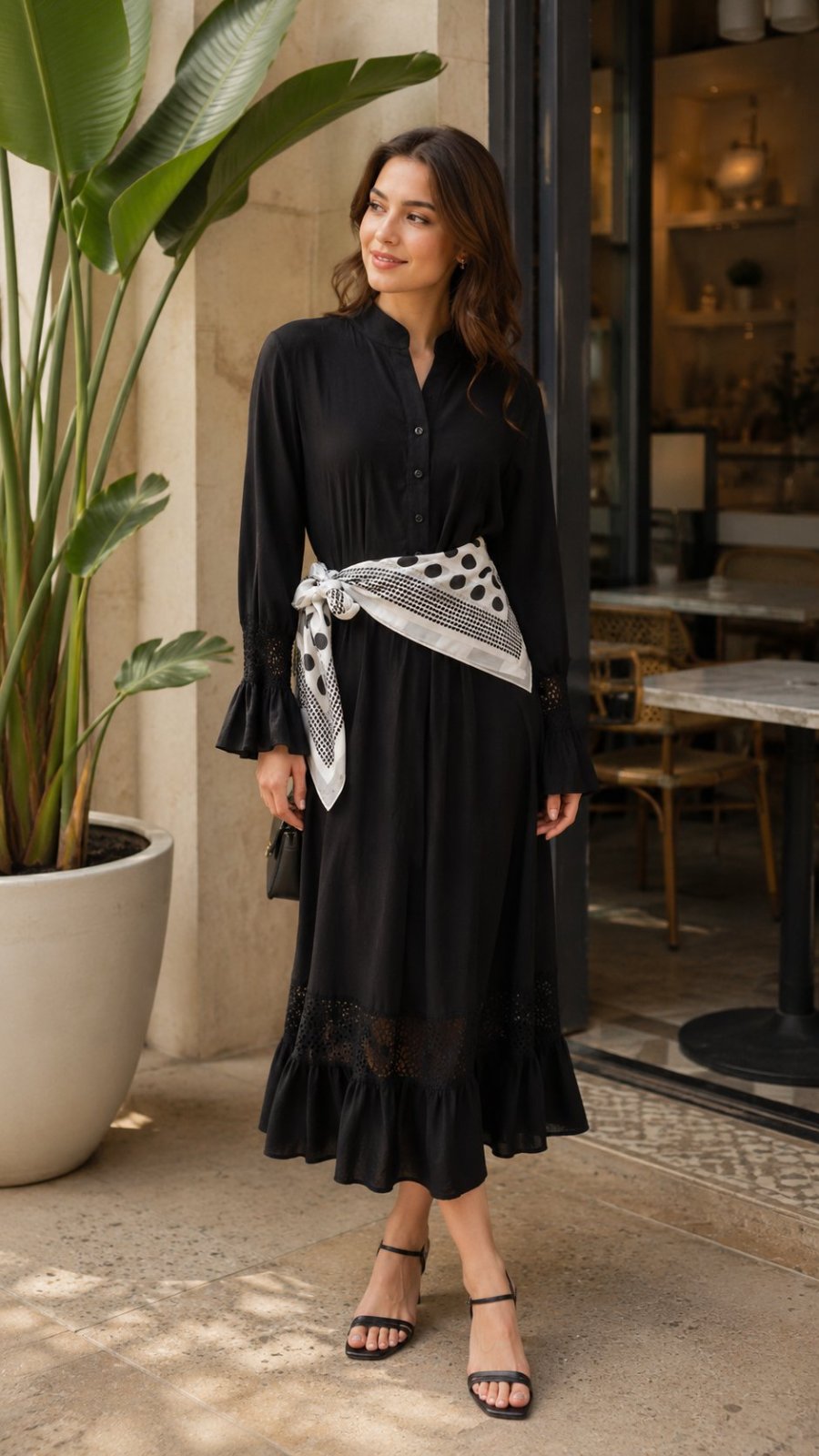 Robe longue noire élégante 🖤