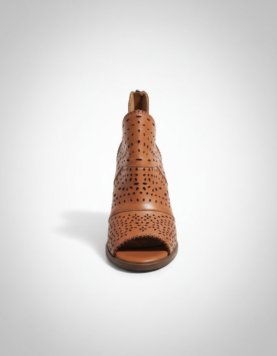 Bottine en vrai cuire camel neuf 