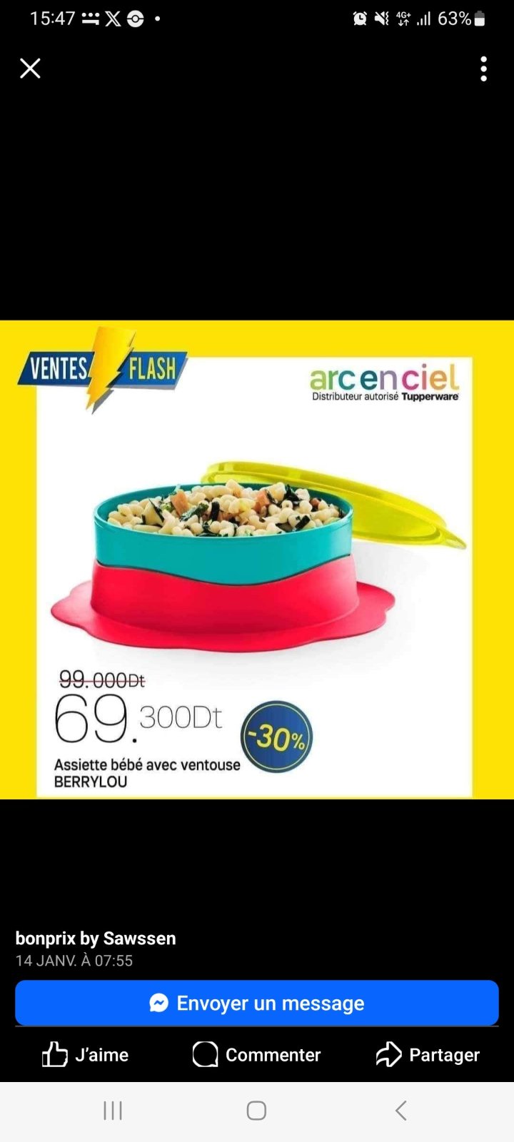 Assiette bébé gourmand tupperware