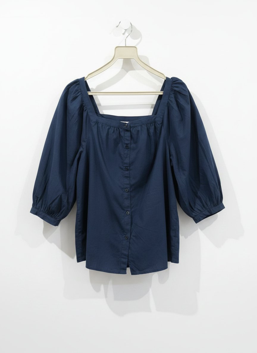 Chemise manches bouffantes 3/4