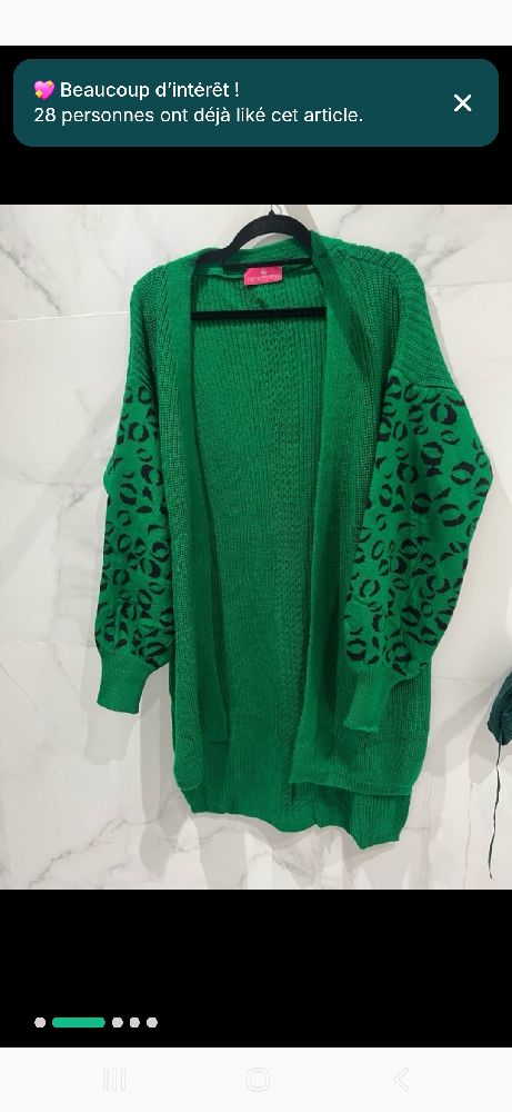 Gilet oversize en laine très stylé 