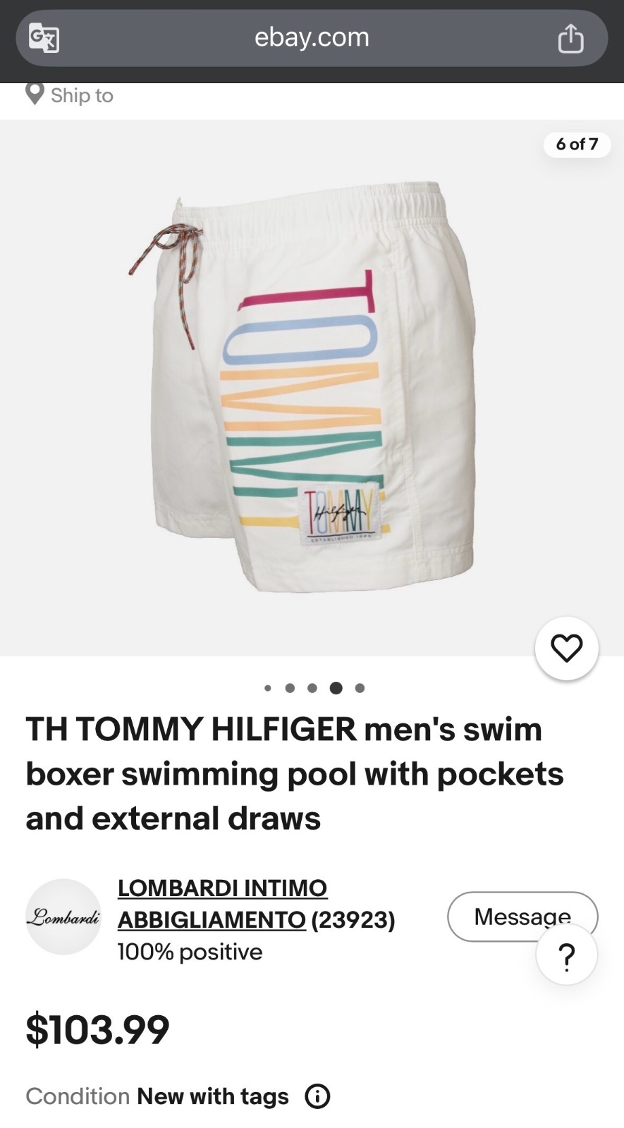 Maillot de bain tommy hilfiger