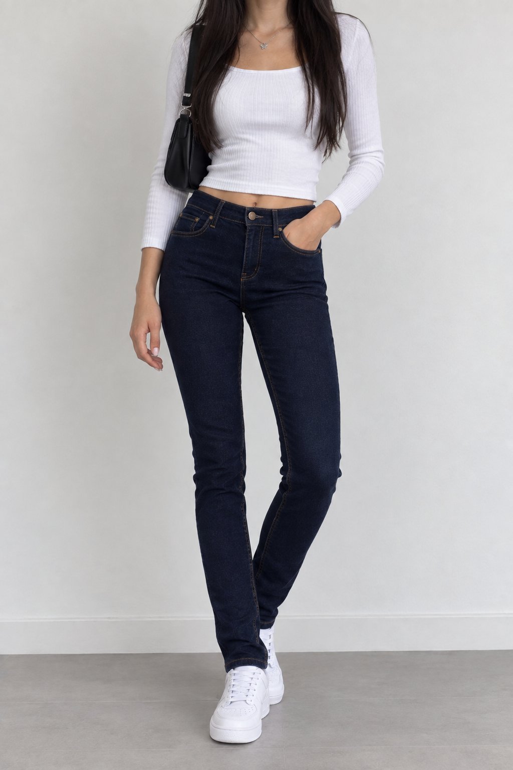 Jean femme bleu marine