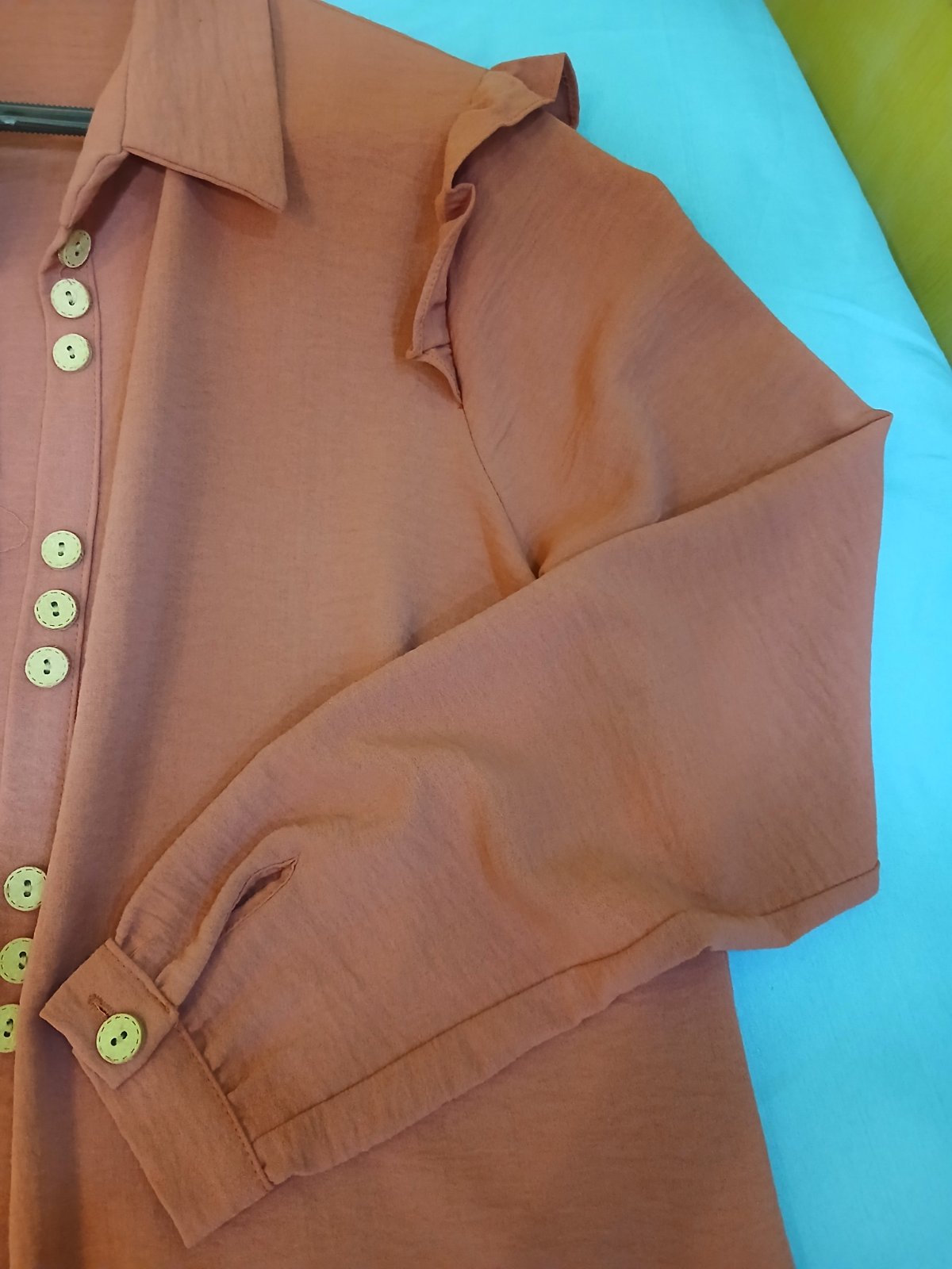 Chemise Saumon à Volants