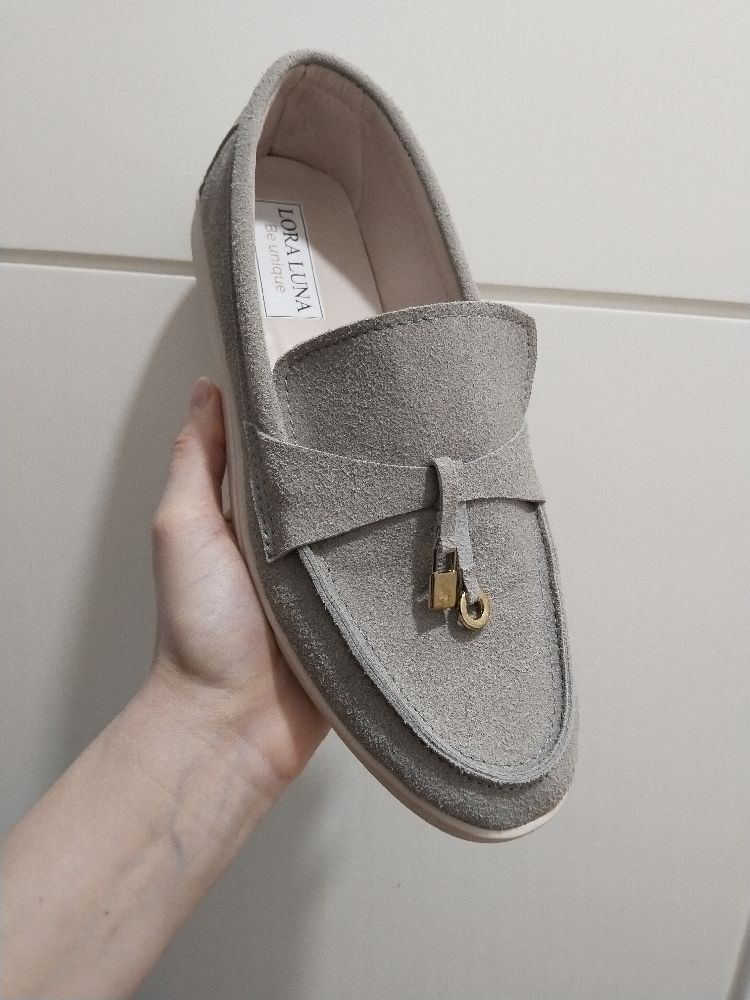 Mocassins Gris Lora Luna 