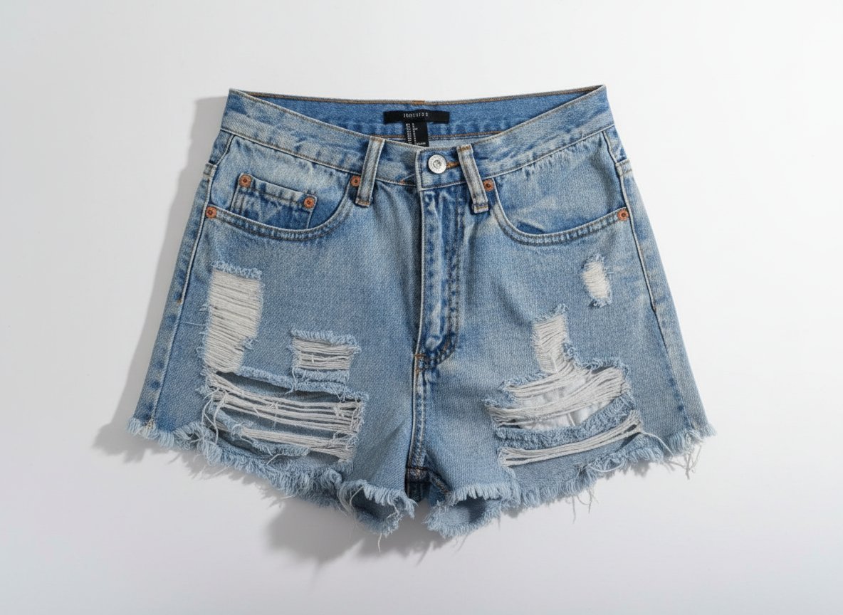 Mini short jeans bleu FOREVER , état neuf