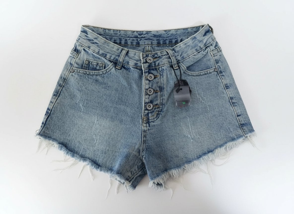Mini short jeans bleu , état neuf