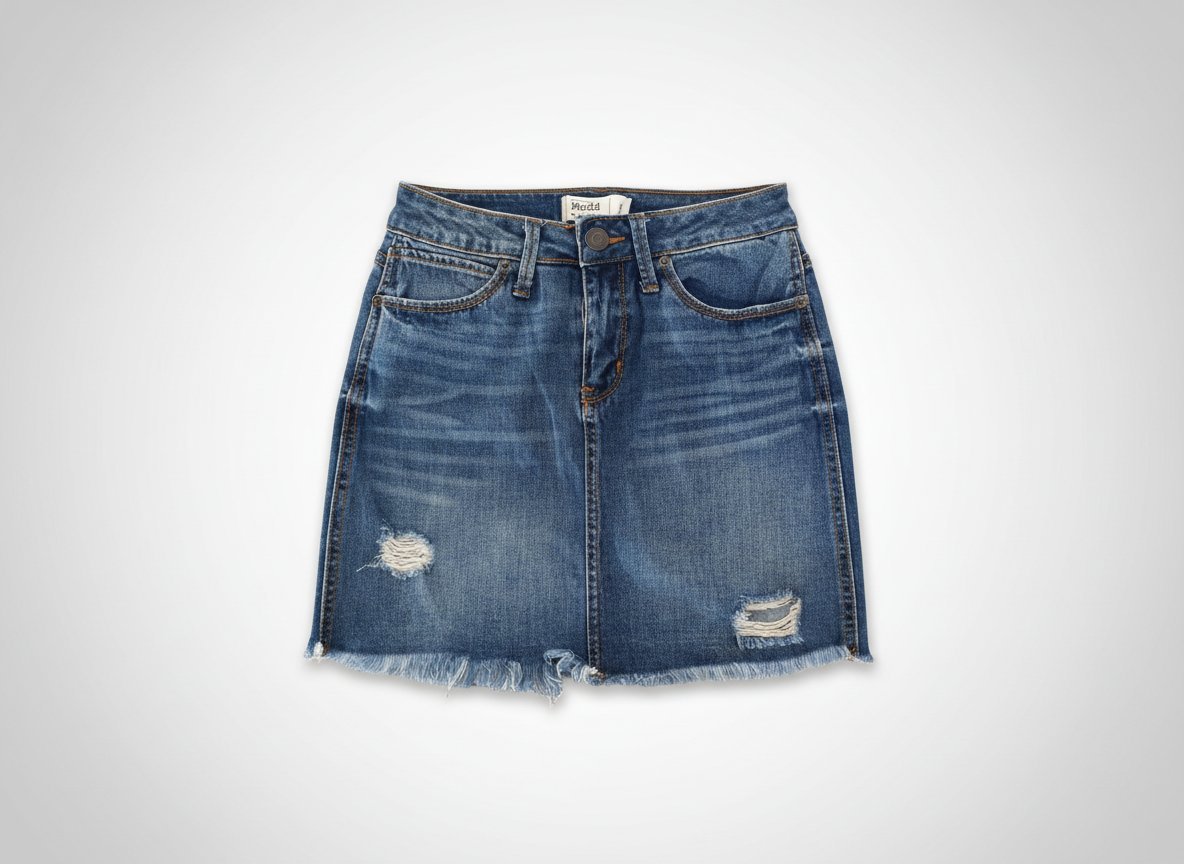Mini jupe jeans bleu femme 
