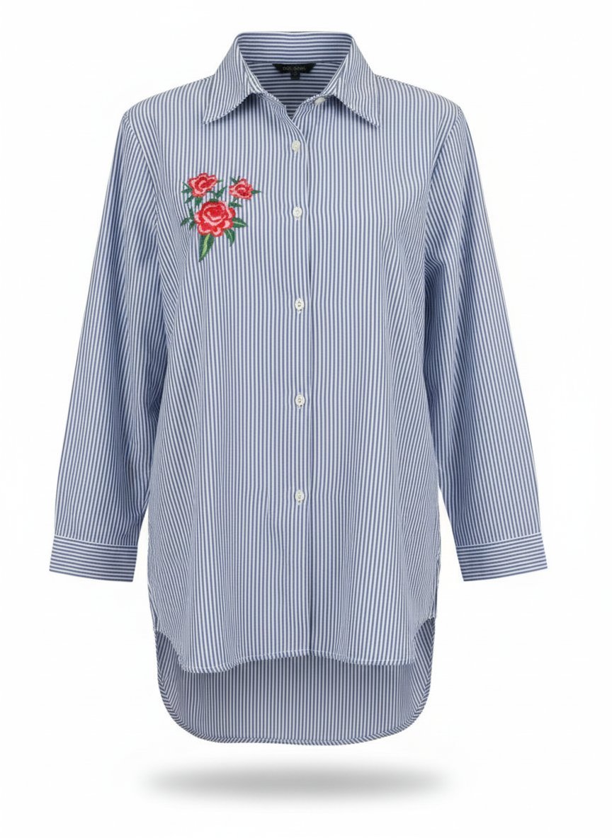 Chemise rayée blanc et bleu , état neuf