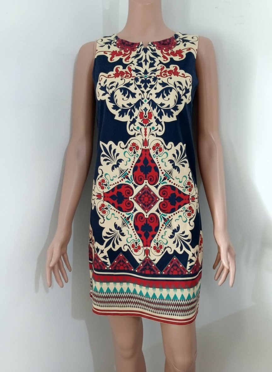 Robe bleu avec fleurs , état neuf