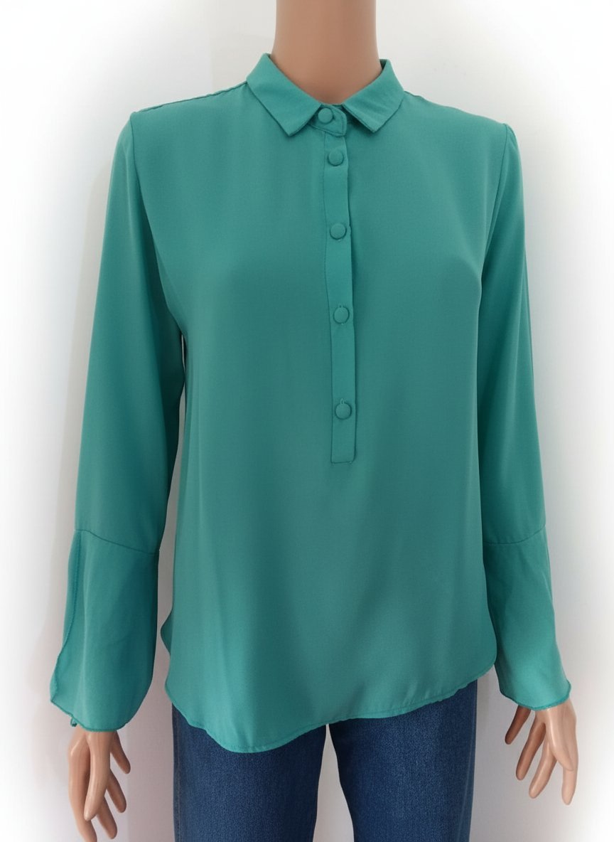 Chemise turquoise femme , Alesia made in italy , état neuf 