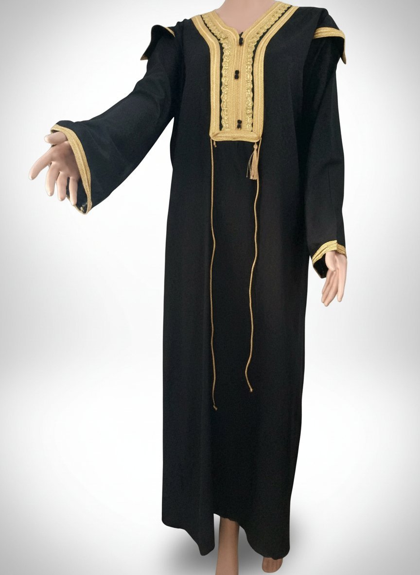 Robe noir long traditionnel , état neuf