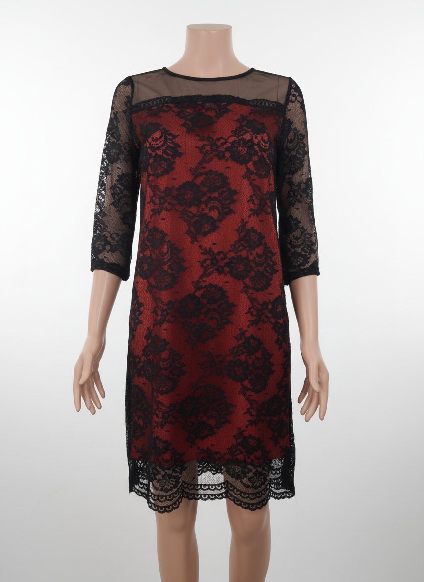 Robe soirée noir , rouge GLAN VARGLAN , état neuf