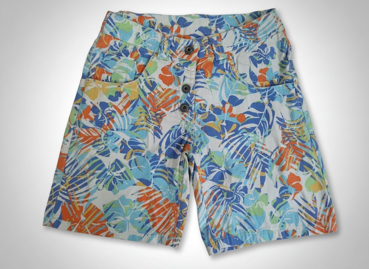 Short fleuri femme made in italy 