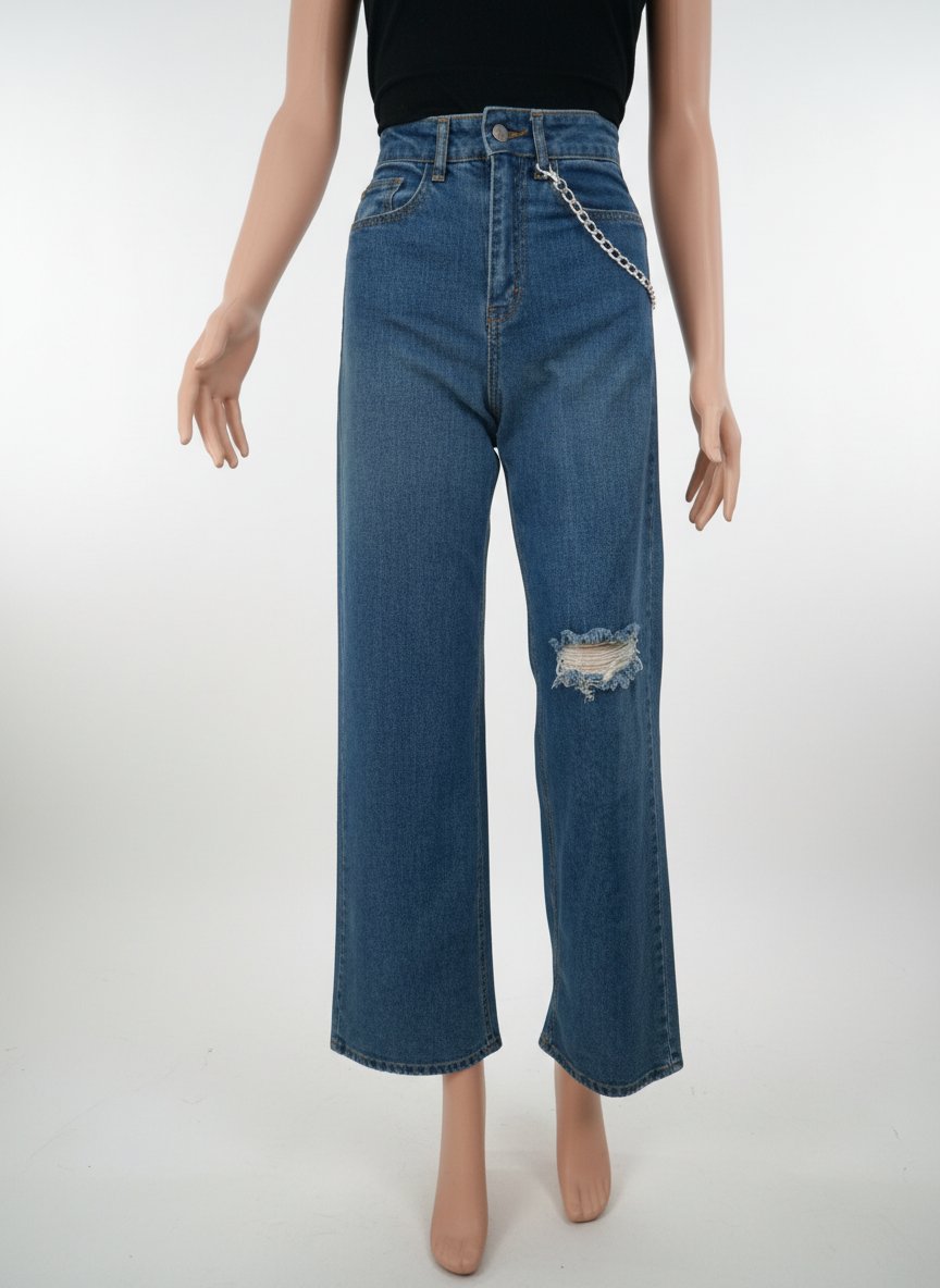 Pantalon Jean bleu femme , état neuf