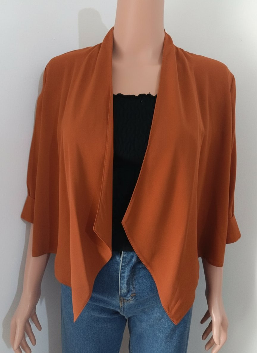 Gilet marron femme , état neuf