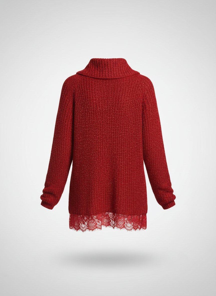 Pull long bordeaux , état neuf