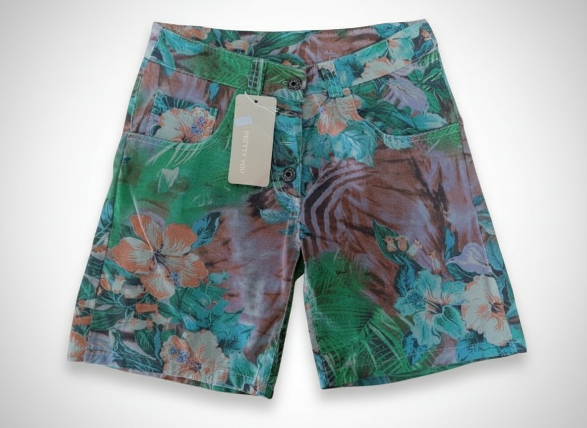 Short fleuri femme made in italy , état neuf