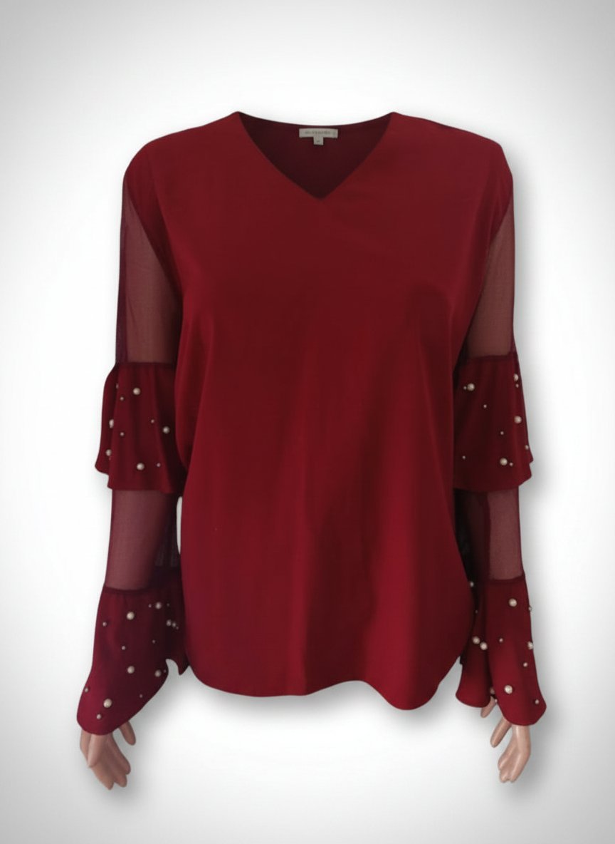 Pull bordeaux femme , New Prize , état neuf