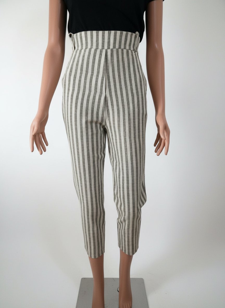 Pantalon rayée ALESIA made in italy , état neuf 