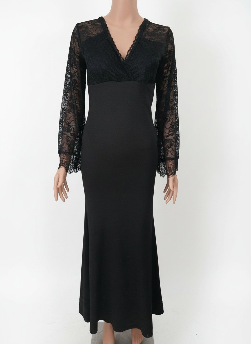 Robe soirée noir long  , état neuf