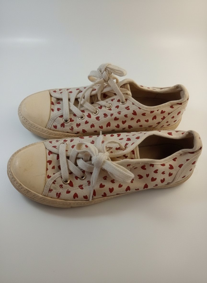 Des baskets avec des coeurs 