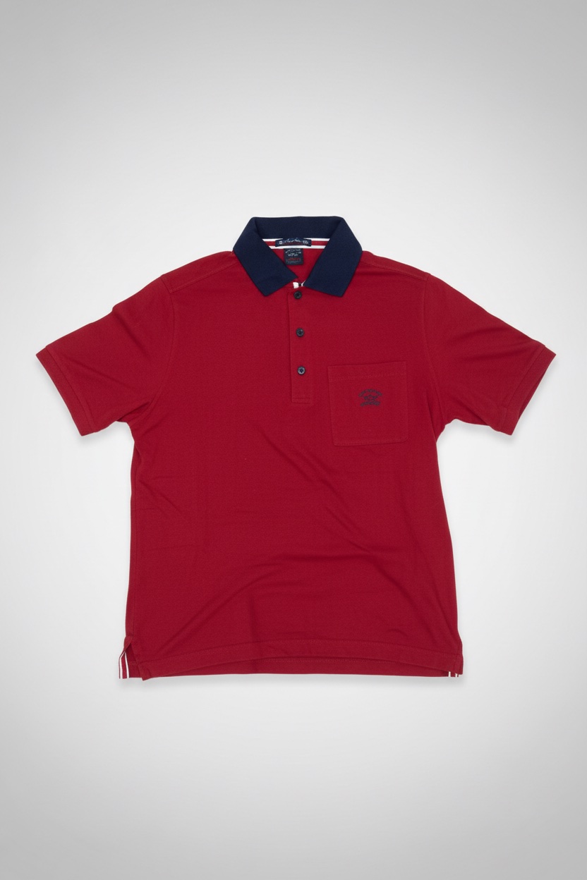 P OLO MC  PAUL SHARK 🦈  ROUGE ❤️💙  Authentic✅