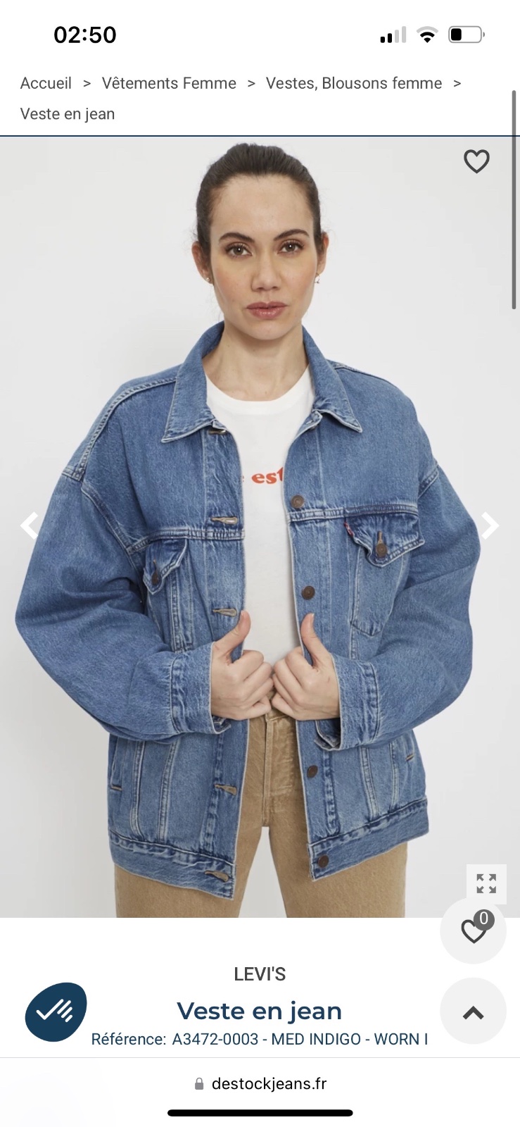 Veste en jean LEVI'S 