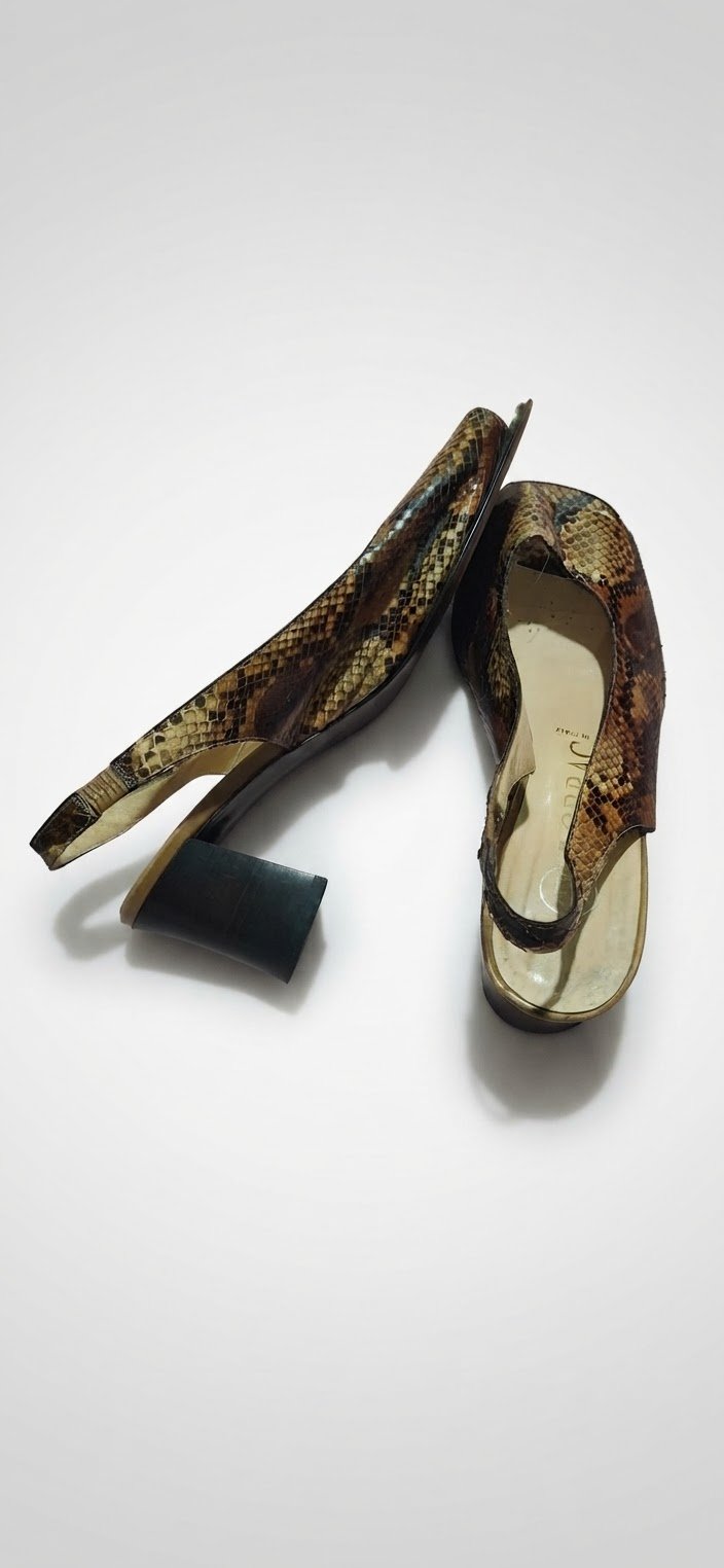 Escarpins ​Vintage Snakeskin Block Heels