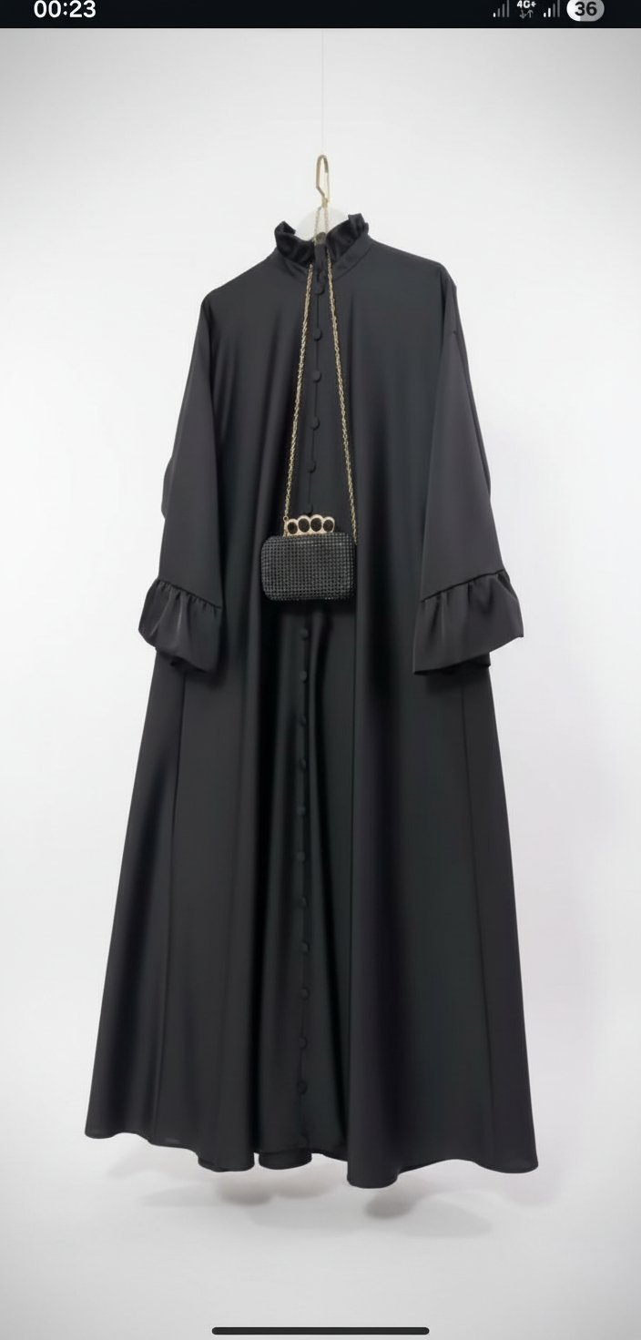 Robe noire style abeya 