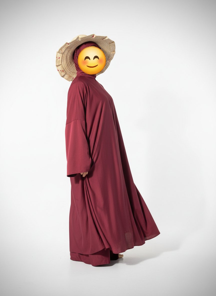 Purkini rouge bordeaux femme voilée 