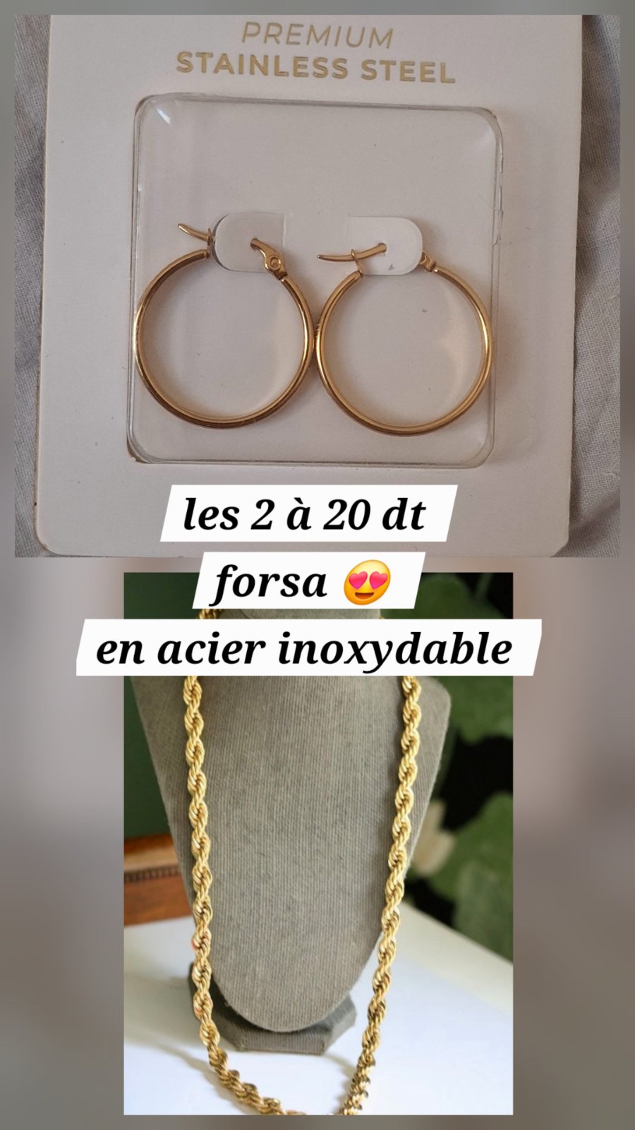 Collier + boucle d’oreille 