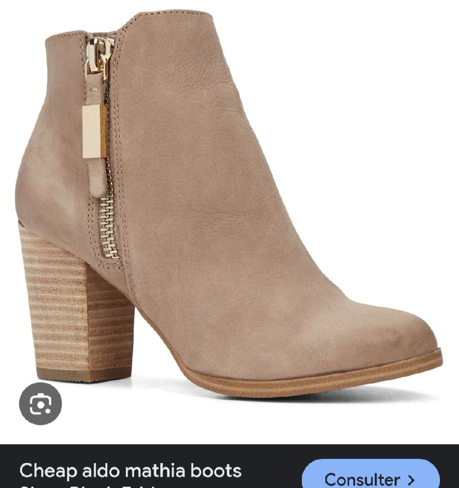 Bottine aldo beige cassé, bon qualité, ndhif w jdid,demi talon, pointure 37