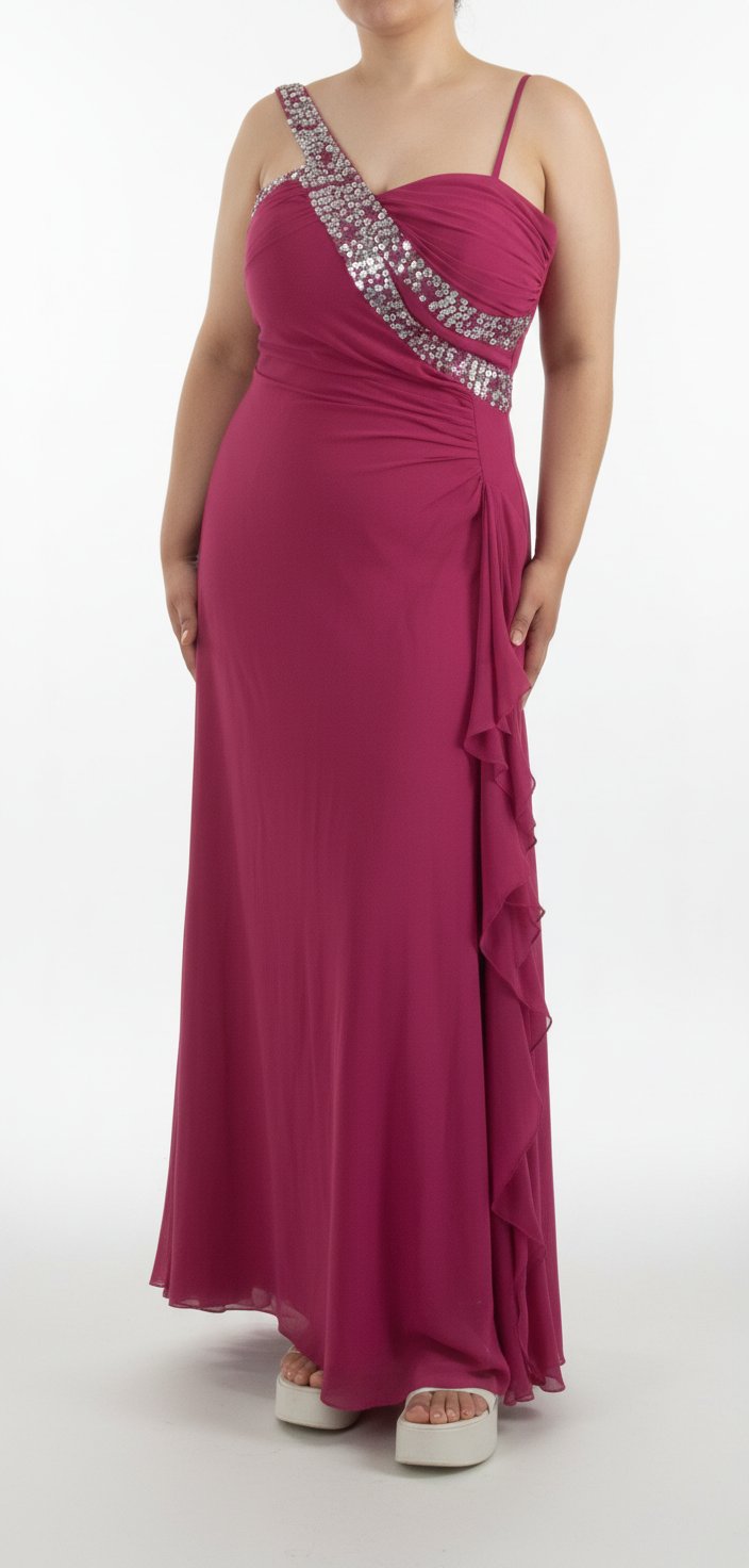 Robe soirée chic ,rose zandia,la taille 38,40 