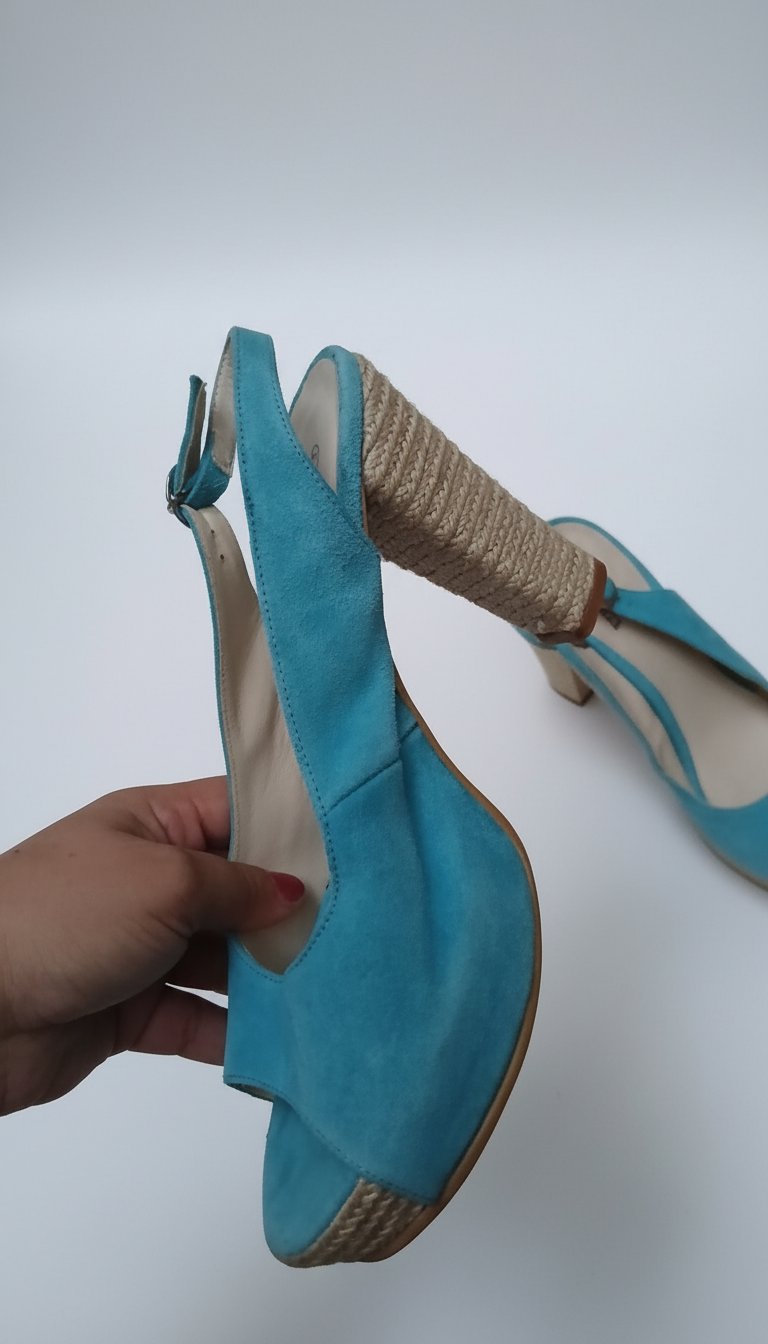 Sandale turquoise, sayafi, chic,pointure 41
