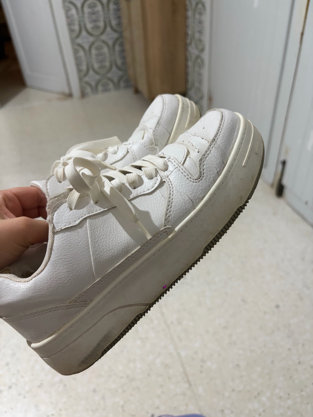 Basket blanc pull and bear