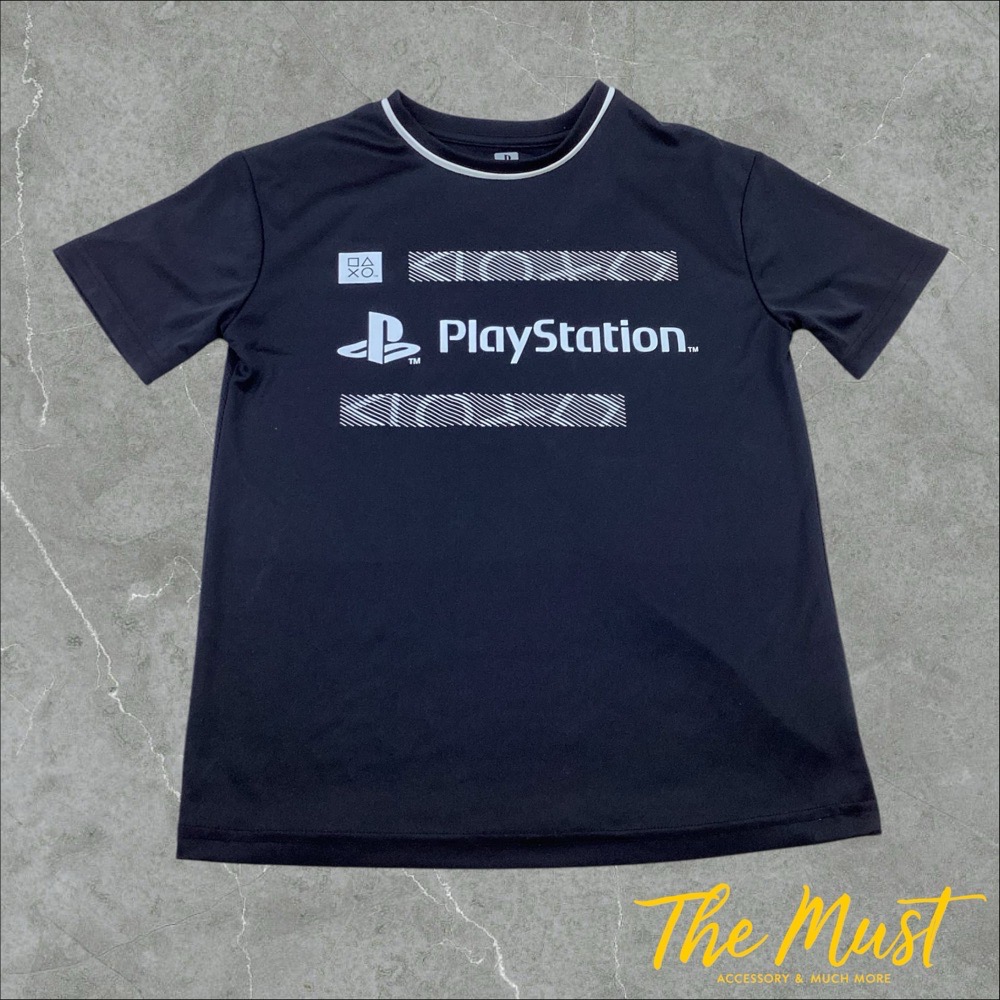 T-Shirt PlayStation sous Licence Officielle Noir 9-10 ans En très Bon État 