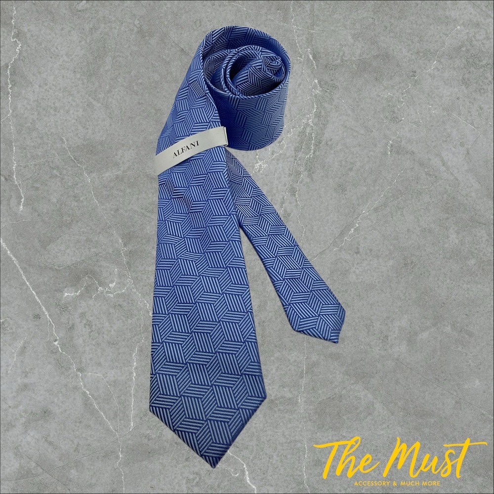 Cravate ALFANI Bleu Largeur: 7cm État: Neuve 