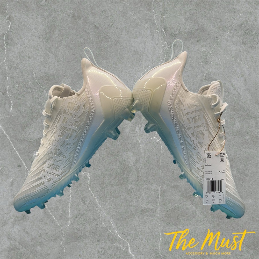 ADIDAS ADIZERO 12.0 Football Cleats Triple White Iridescent GX5413 