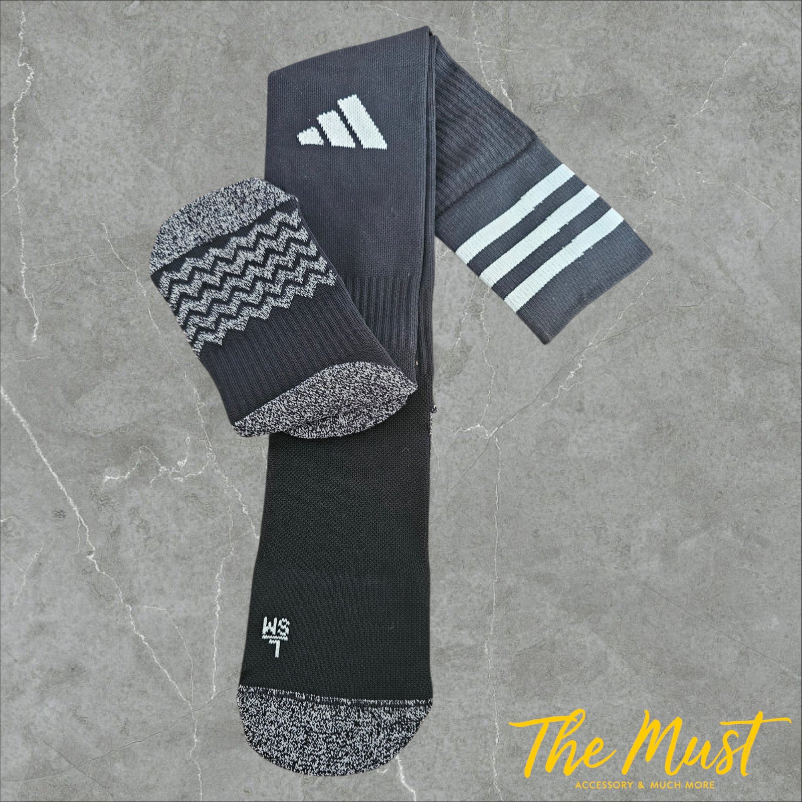 ADIDAS ADI 21 Chaussettes de football Noir Authentic Taille S/M (38/41) Neuve 