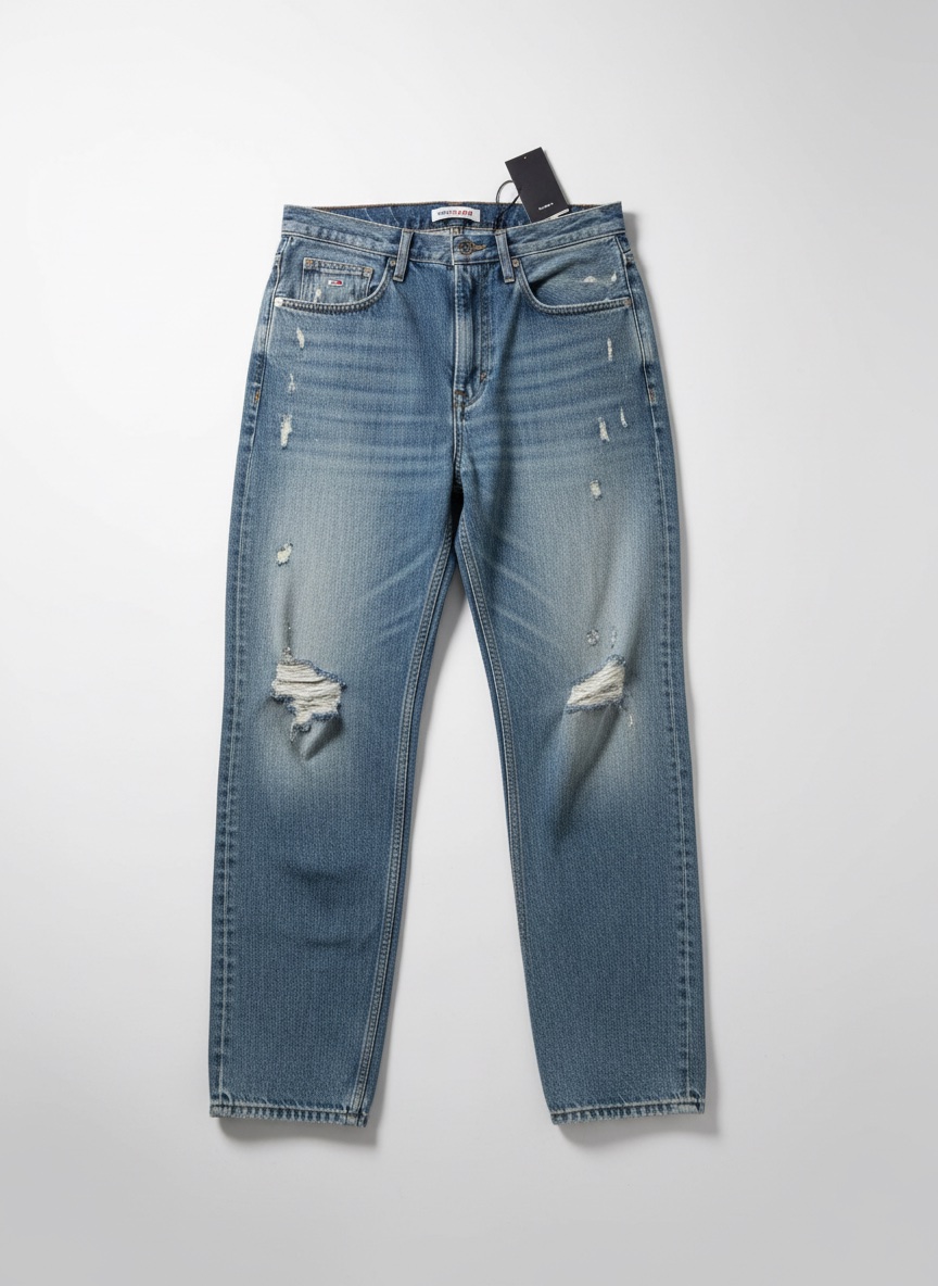 Jeans tommy authentique avec destroy 