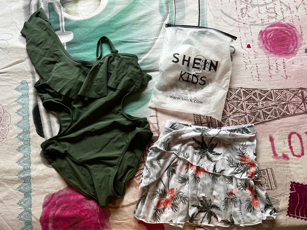 Ensemble maillot + cache pour fille 13 ans Shein