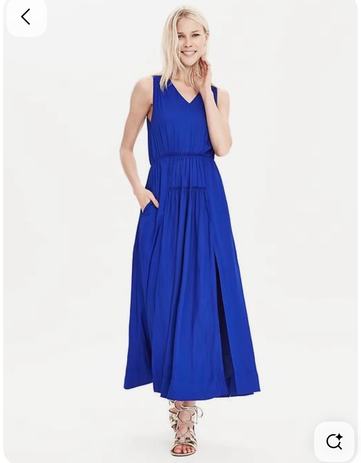 Goddess Maxi Dress de chez Banana Republic Taille S