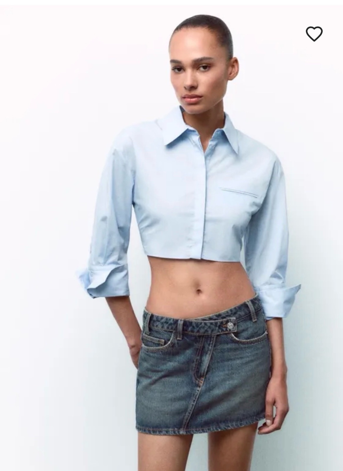 Chemise Zara en popeline dos nu et ceinture taille S