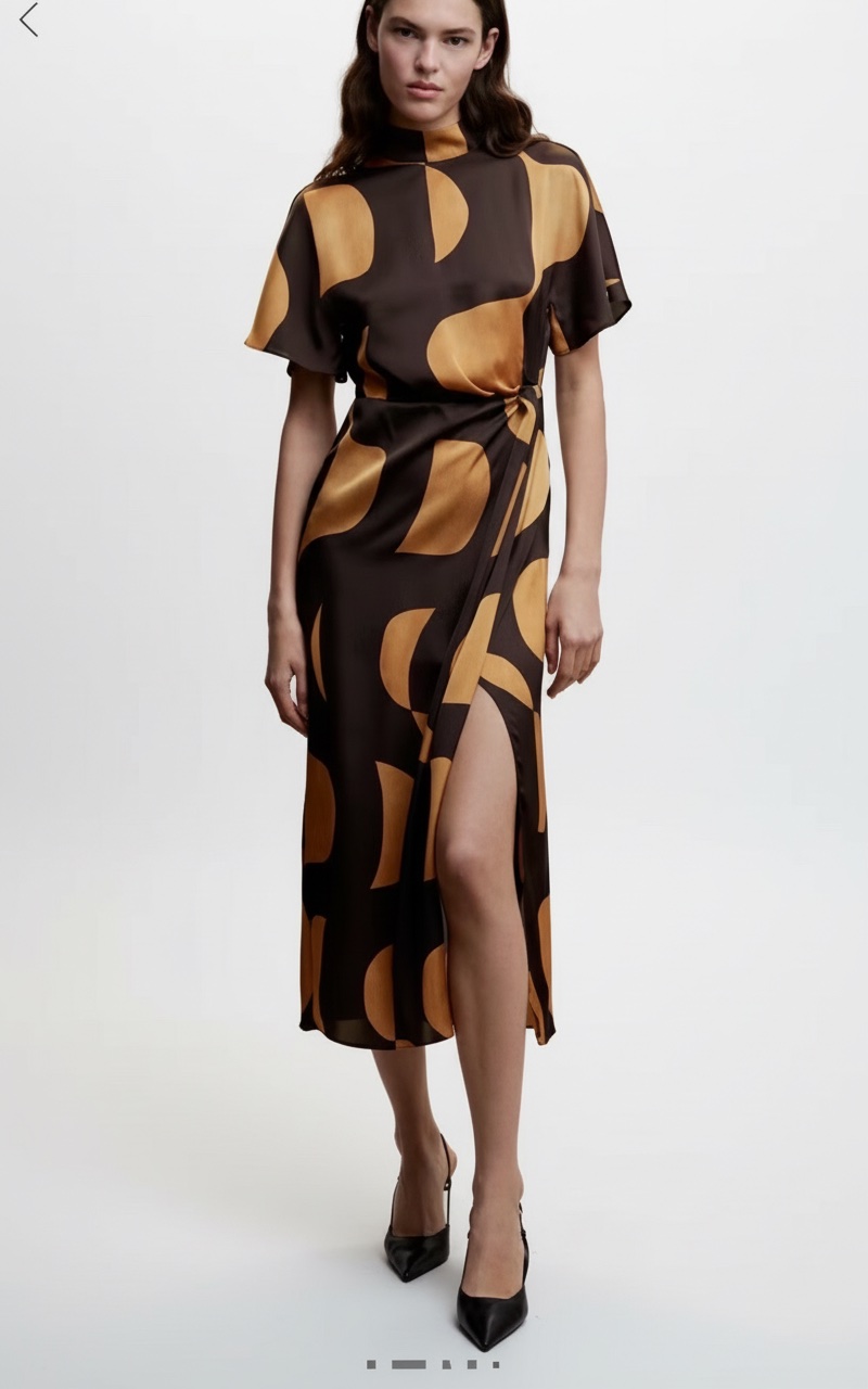 Robe Satinée imprimée Mango taille S